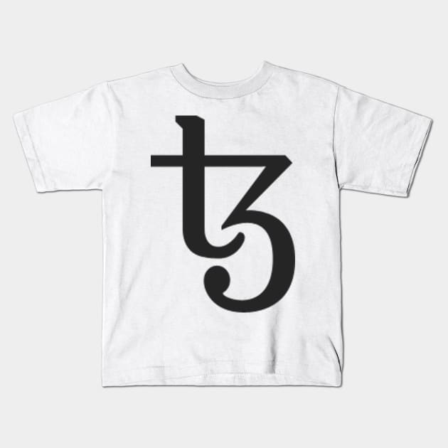 Tezos logo Kids T-Shirt by CryptographTees